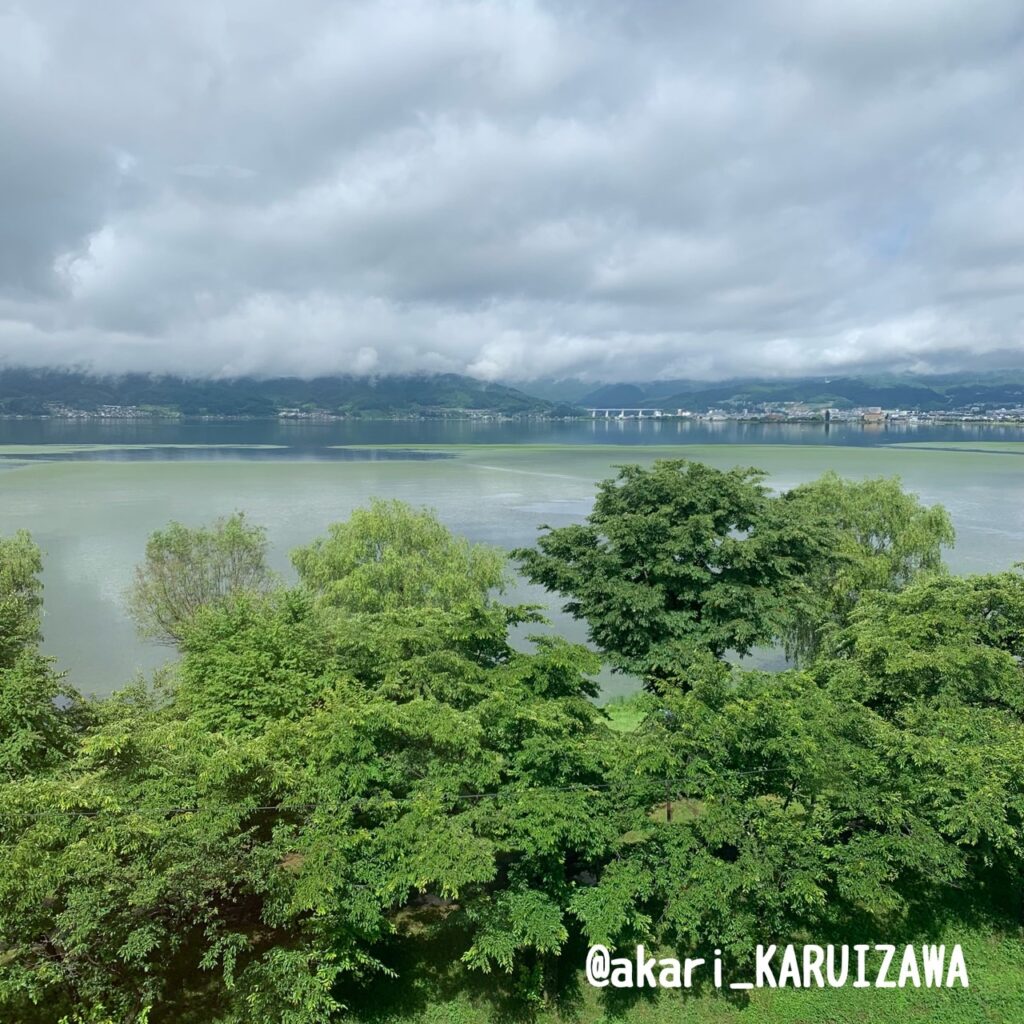 諏訪湖の眺め